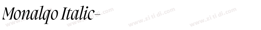 Monalqo Italic字体转换